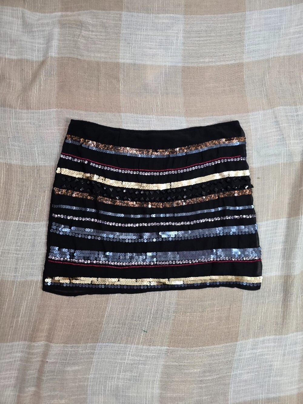 Millennialcore Bikercore Glam Mobwife Office Indie Sleaze Sequined Mini Skirt